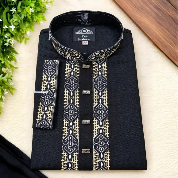 Black Coton Panjabi